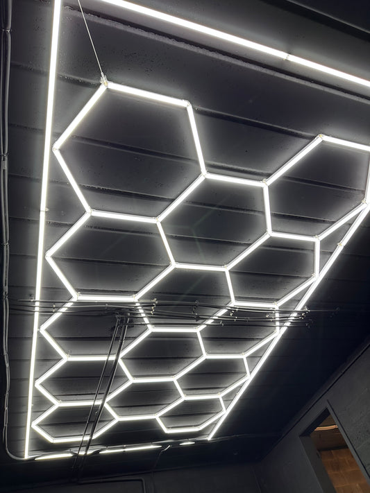 Lampes LED Hexagonales Modulables - Pack de 14 Hexagones avec Contours